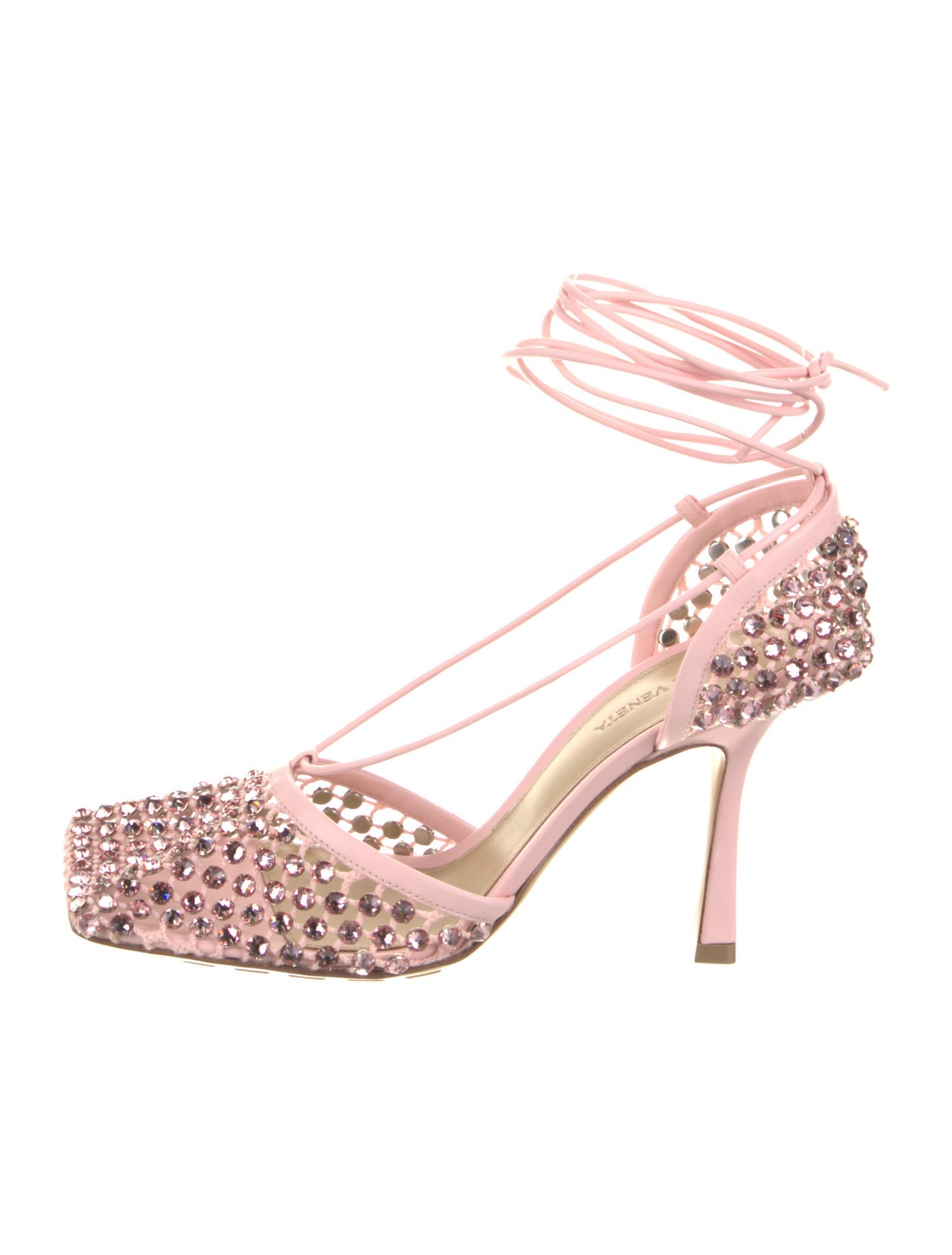 Bottega Veneta Mesh Printed Slingback Pumps