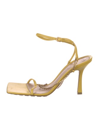 Bottega Veneta Leather Chain-Link Accents Sandals