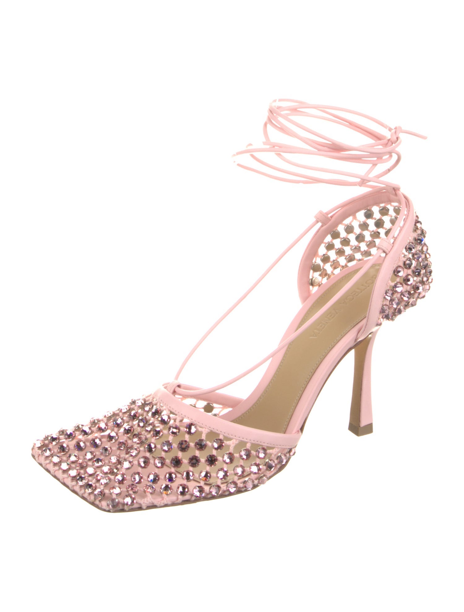 Bottega Veneta Mesh Printed T-Strap Pumps