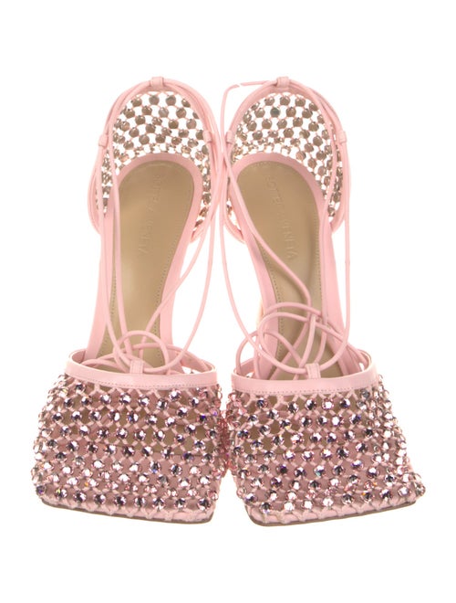 Bottega Veneta Mesh Printed T-Strap Pumps