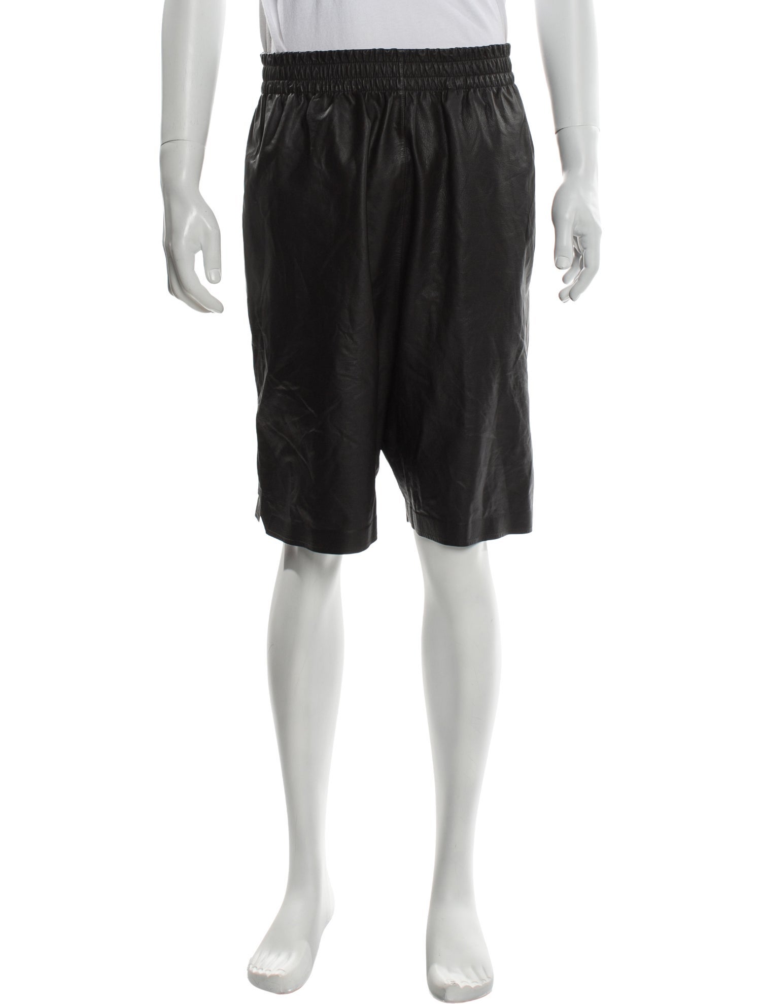 Bottega Veneta Leather Jogger Shorts