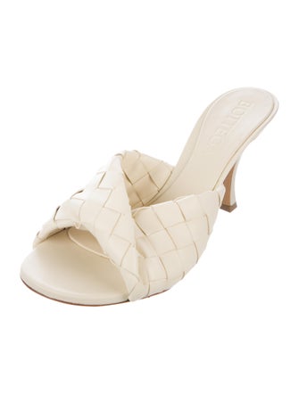 Bottega Veneta Intrecciato Weave Leather Slides