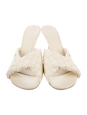 Bottega Veneta Intrecciato Weave Leather Slides
