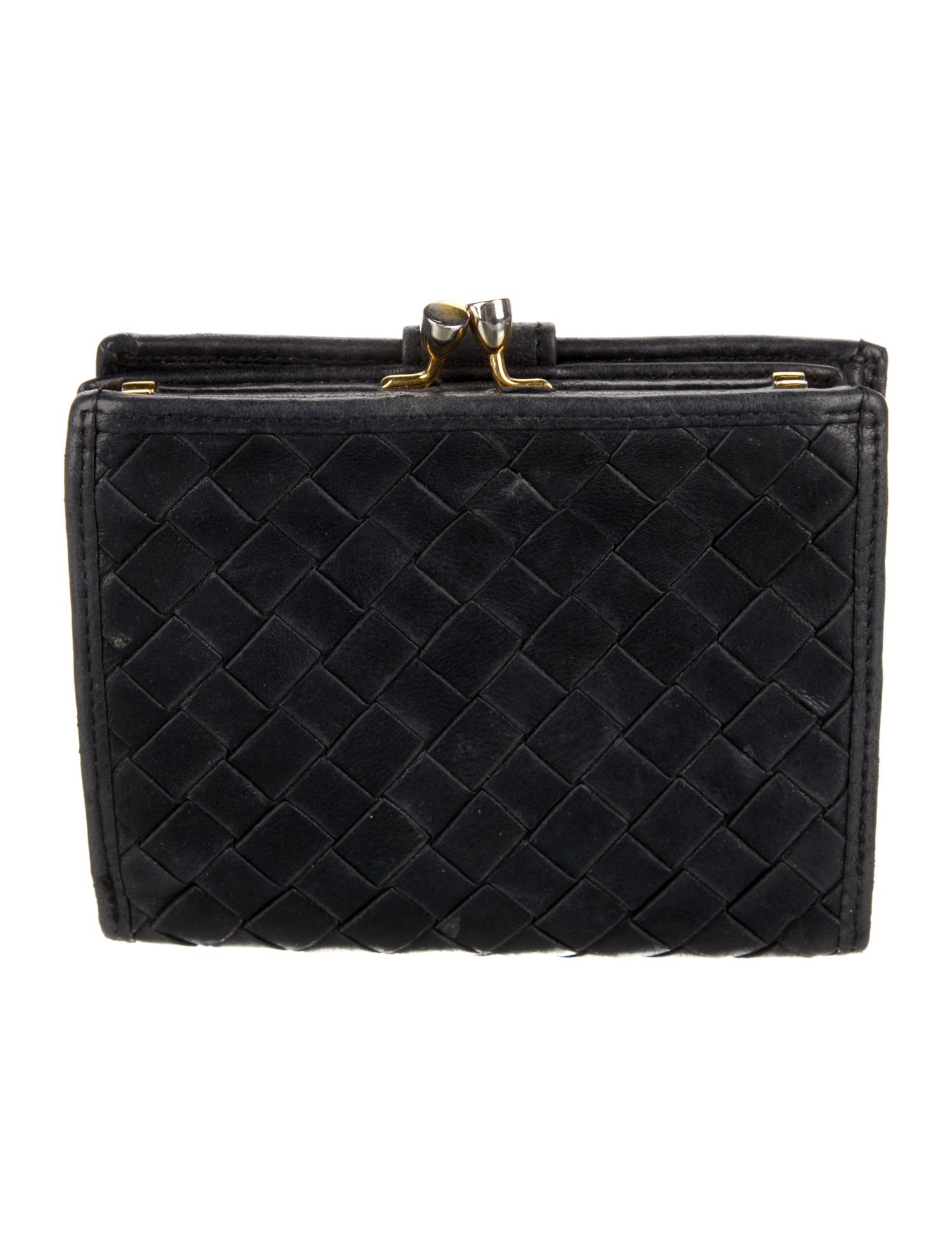 Bottega Veneta Vintage Intrecciato Weave French Purse