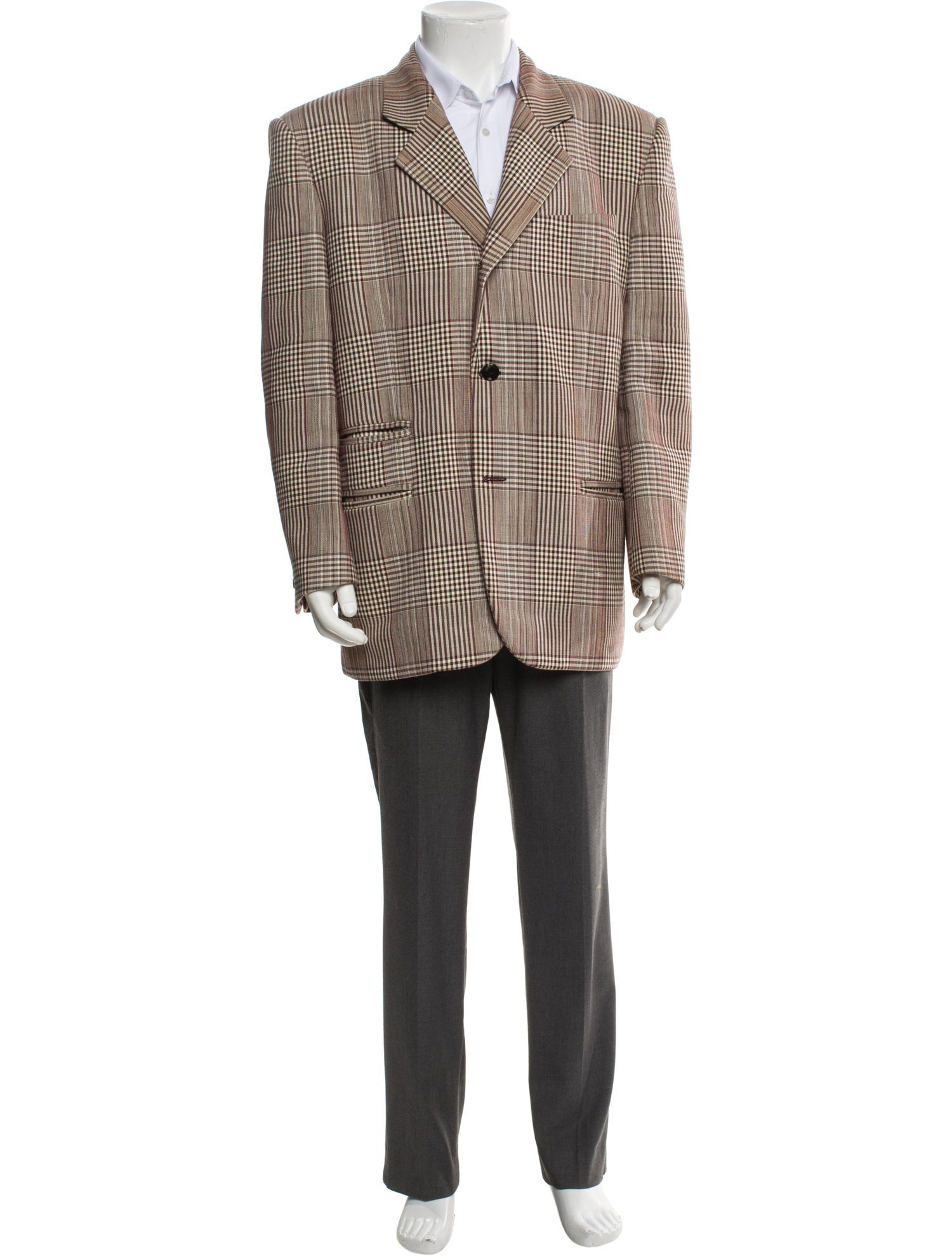 Bottega Veneta Plaid Print Overcoat