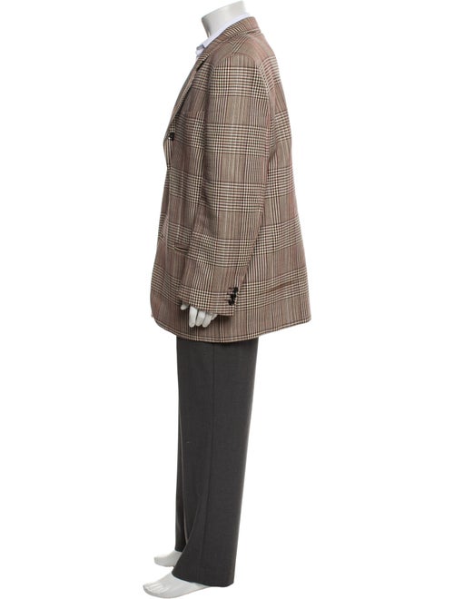 Bottega Veneta Plaid Print Overcoat