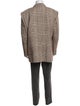 Bottega Veneta Plaid Print Overcoat