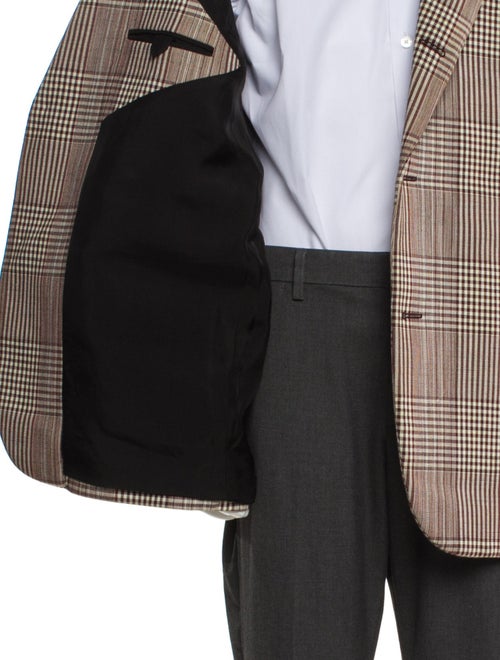 Bottega Veneta Plaid Print Overcoat
