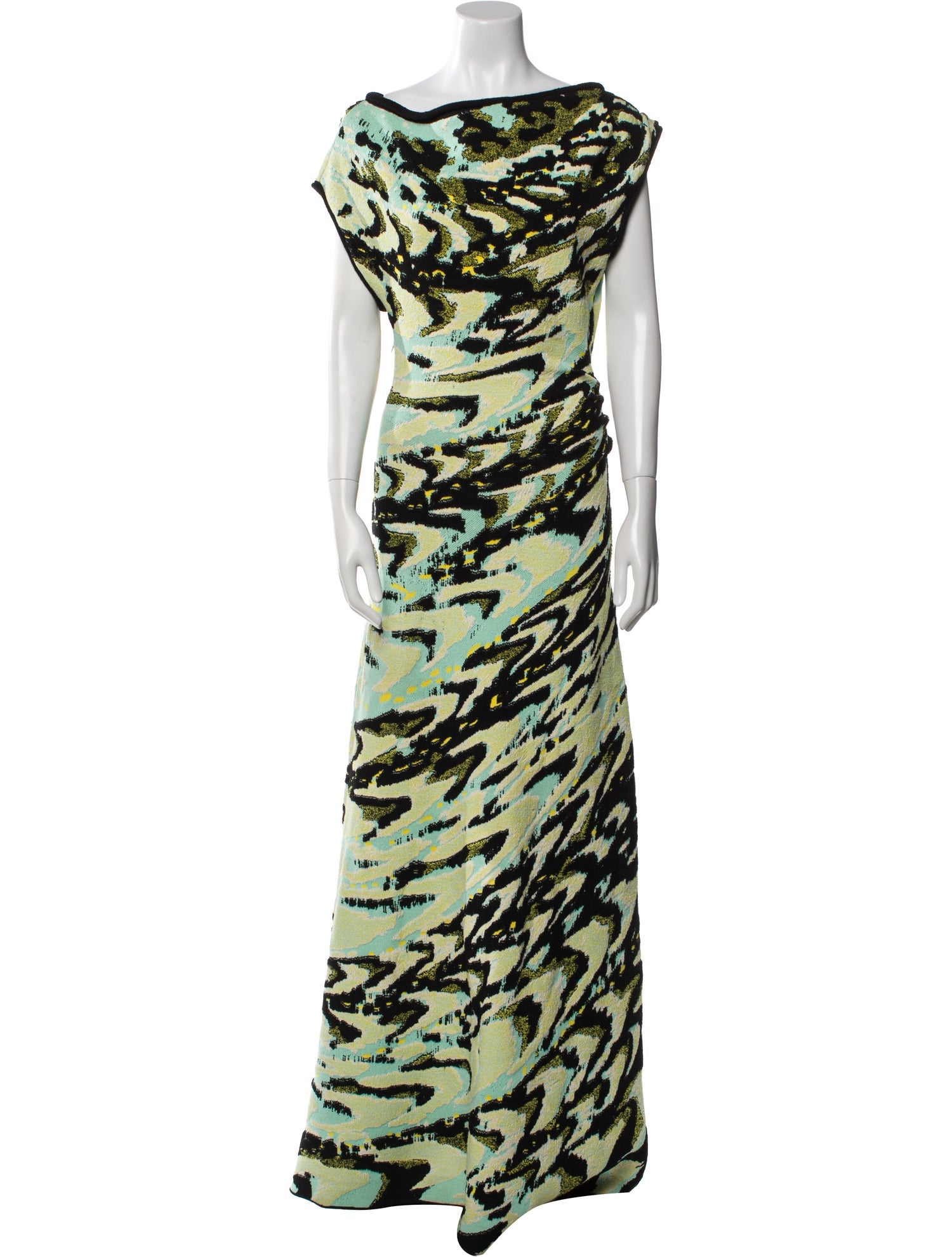 Bottega Veneta Animal Print Long Dress