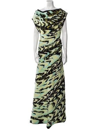Bottega Veneta Animal Print Long Dress