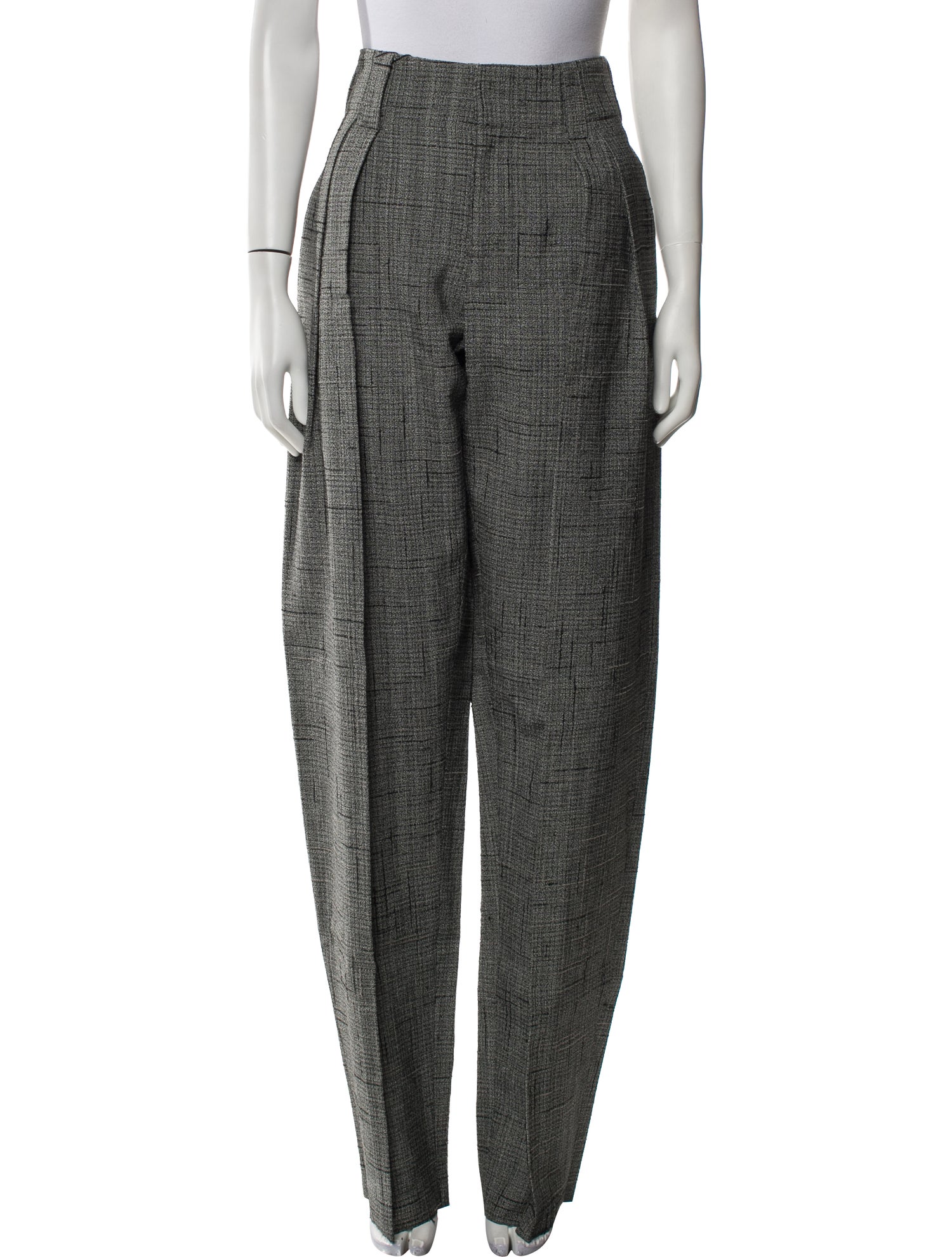 Bottega Veneta Tweed Pattern Straight Leg Pants w/ Tags
