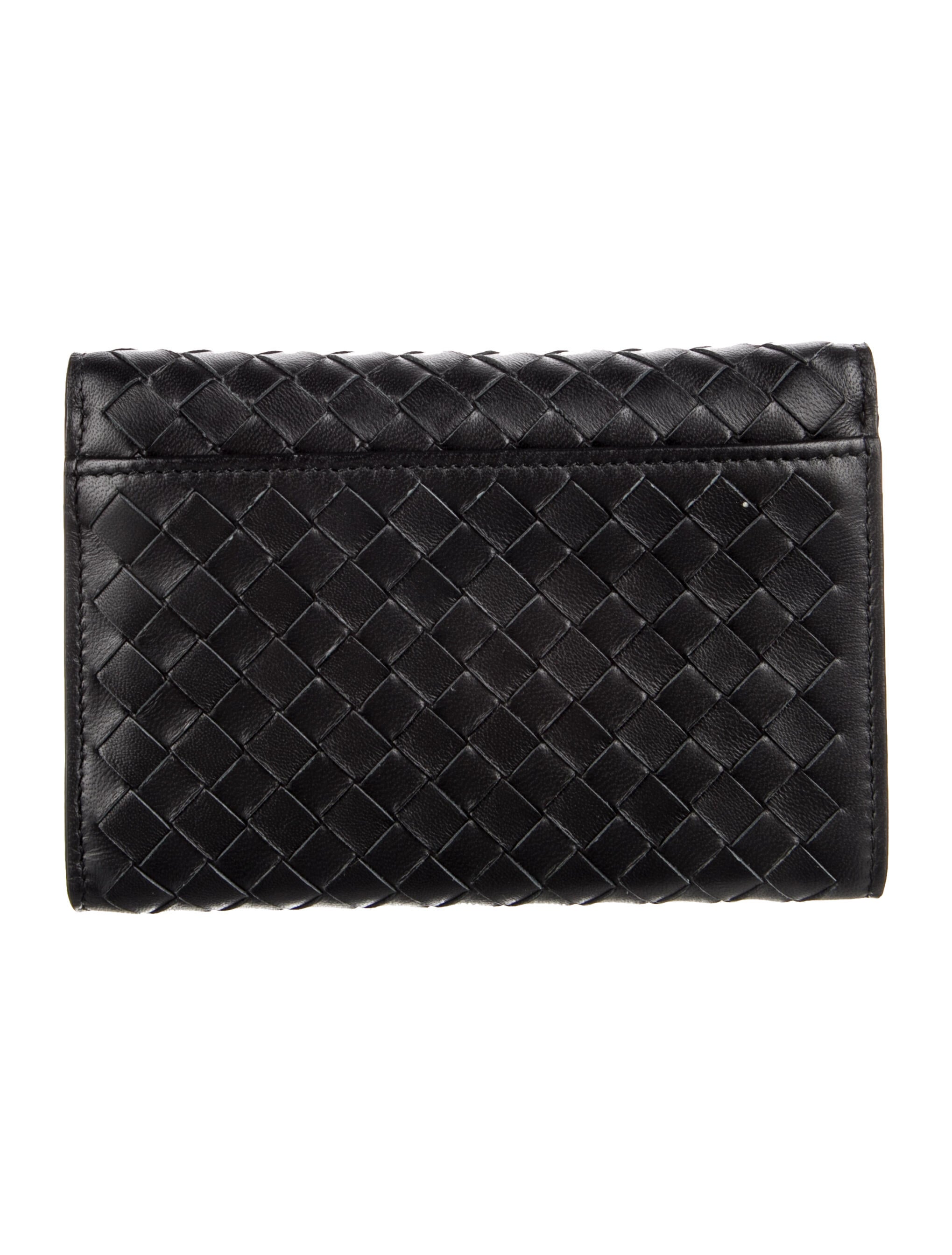 Bottega Veneta Intrecciato Weave Leather Compact Wallet