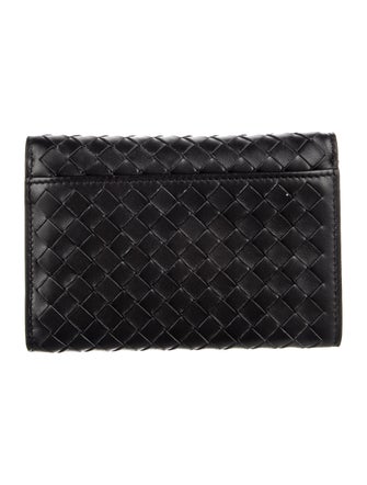 Bottega Veneta Intrecciato Weave Leather Compact Wallet