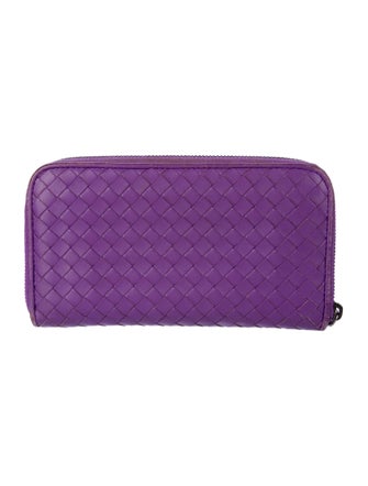 Bottega Veneta Intrecciato Weave Leather Continental Wallet