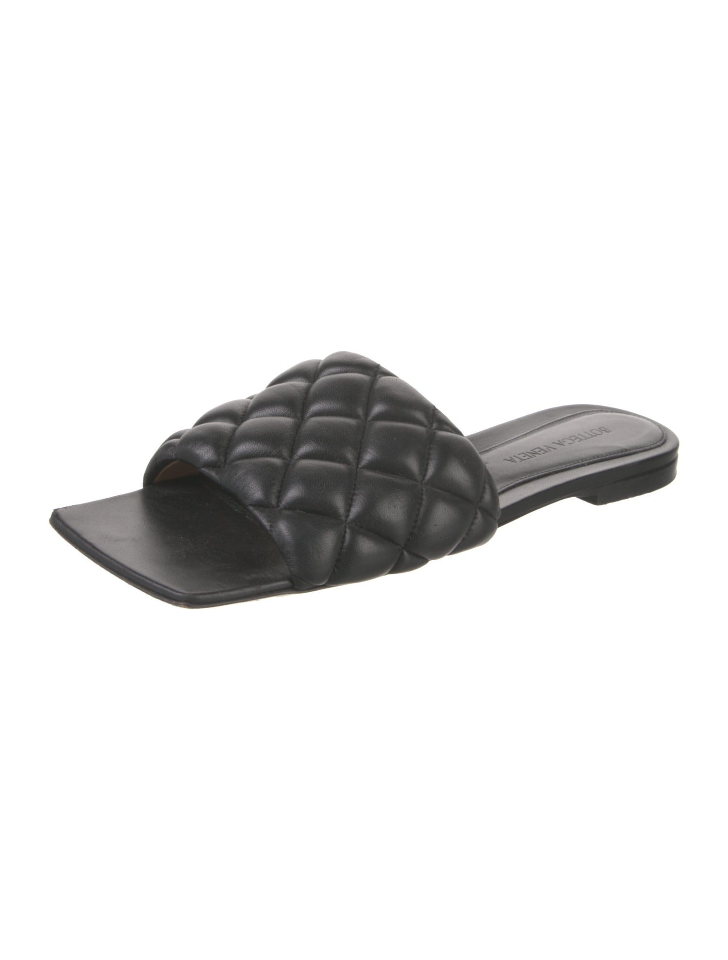 Bottega Veneta Quilted Pattern Leather Slides