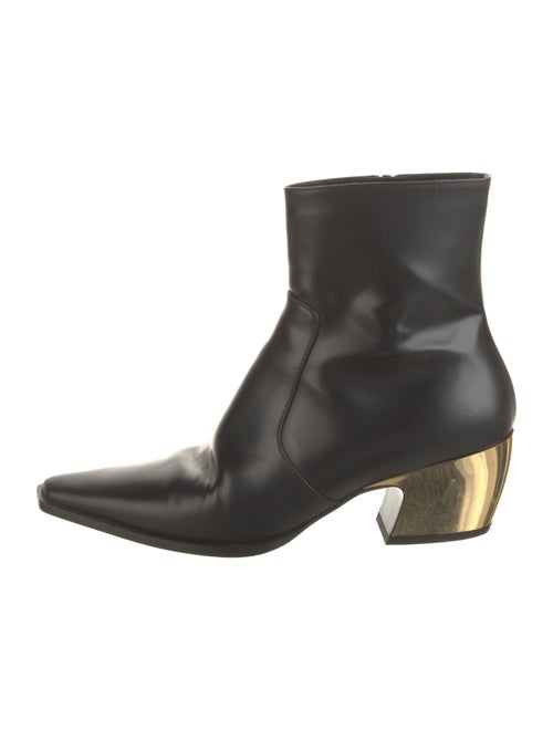 Bottega Veneta Leather Colorblock Pattern Boots