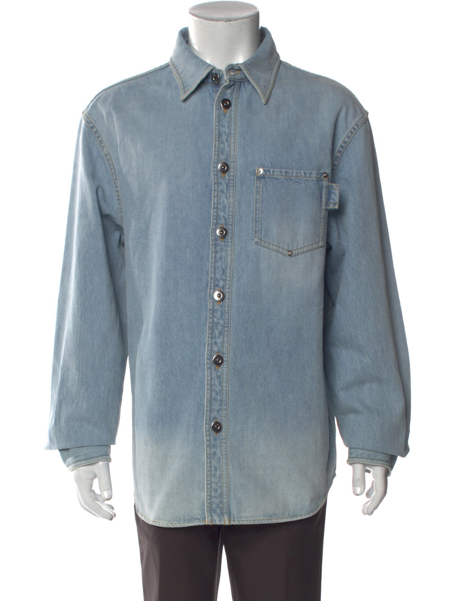 Bottega Veneta Long Sleeve Denim Shirt