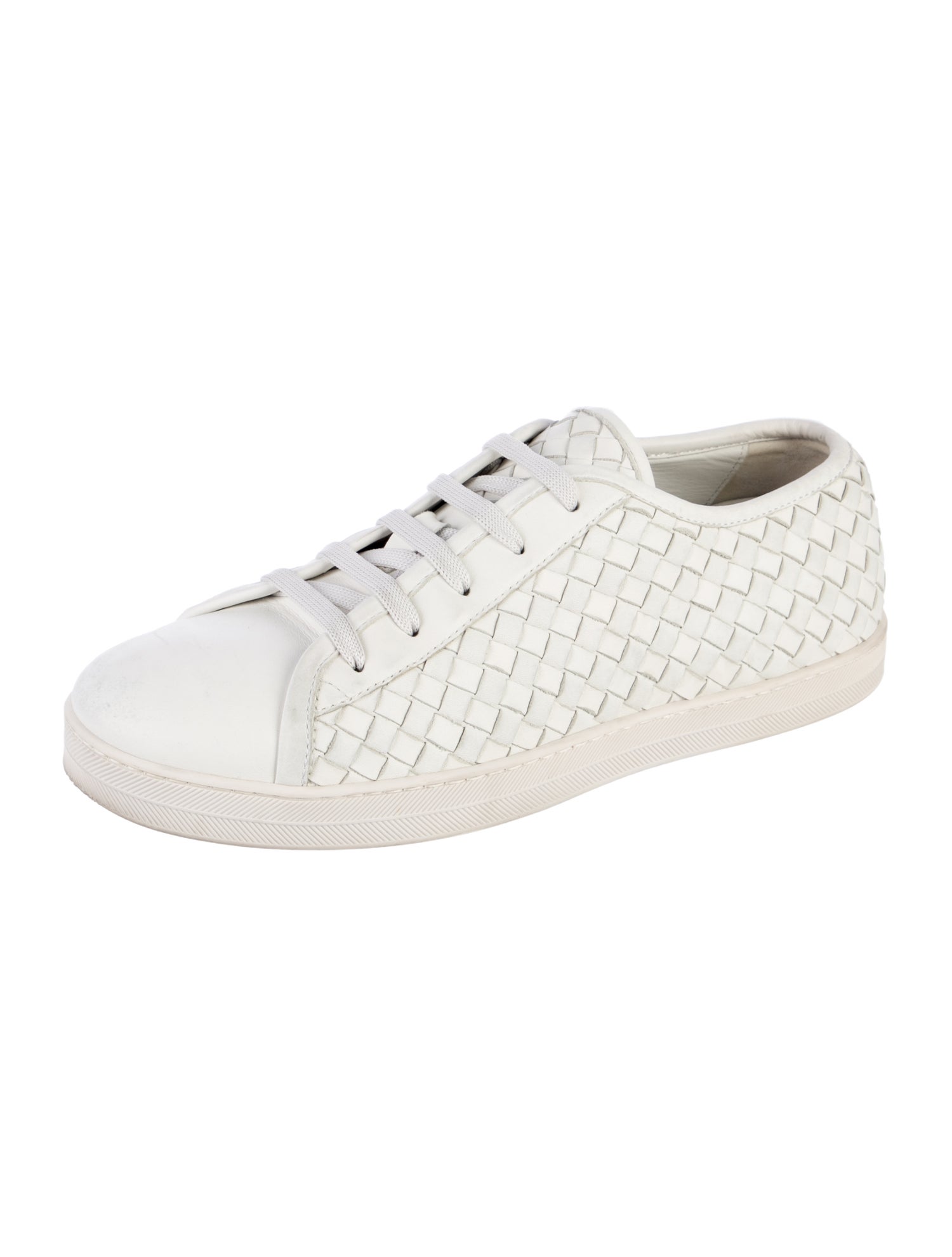 Bottega Veneta Intrecciato Weave Leather Sneakers