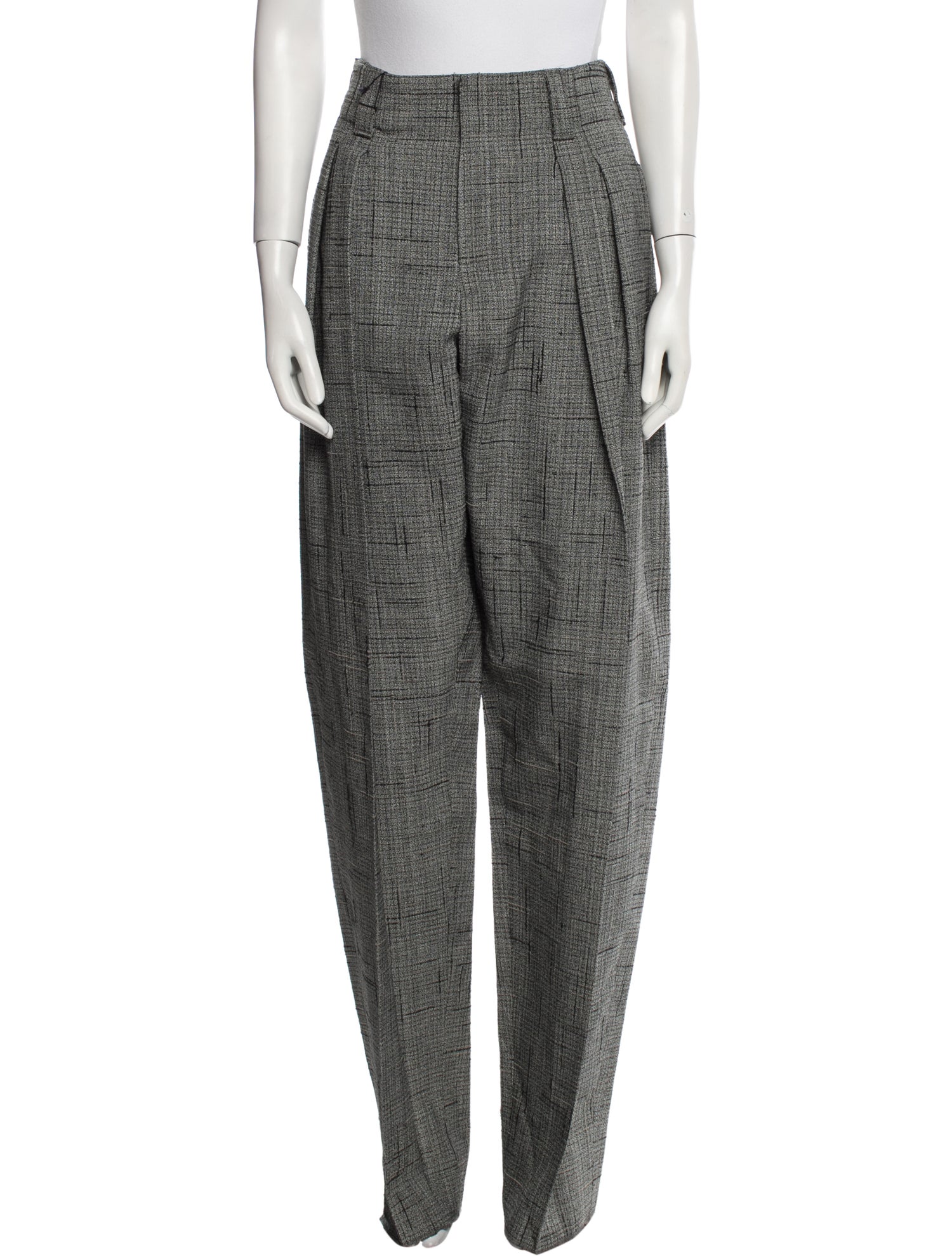 Bottega Veneta Tweed Pattern Straight Leg Pants w/ Tags