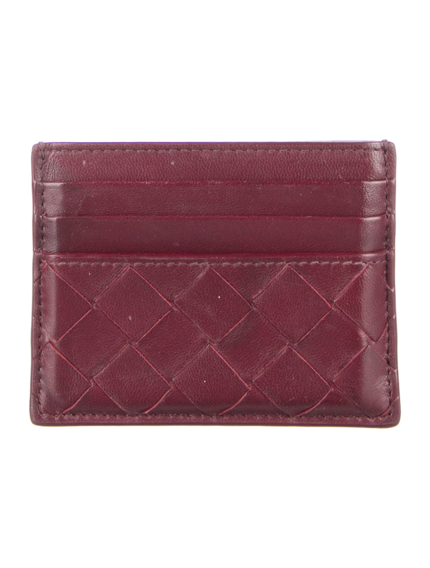 Bottega Veneta Intrecciato Weave Leather Card Holder
