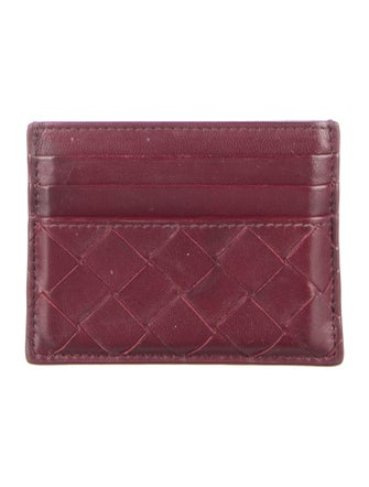 Bottega Veneta Intrecciato Weave Leather Card Holder