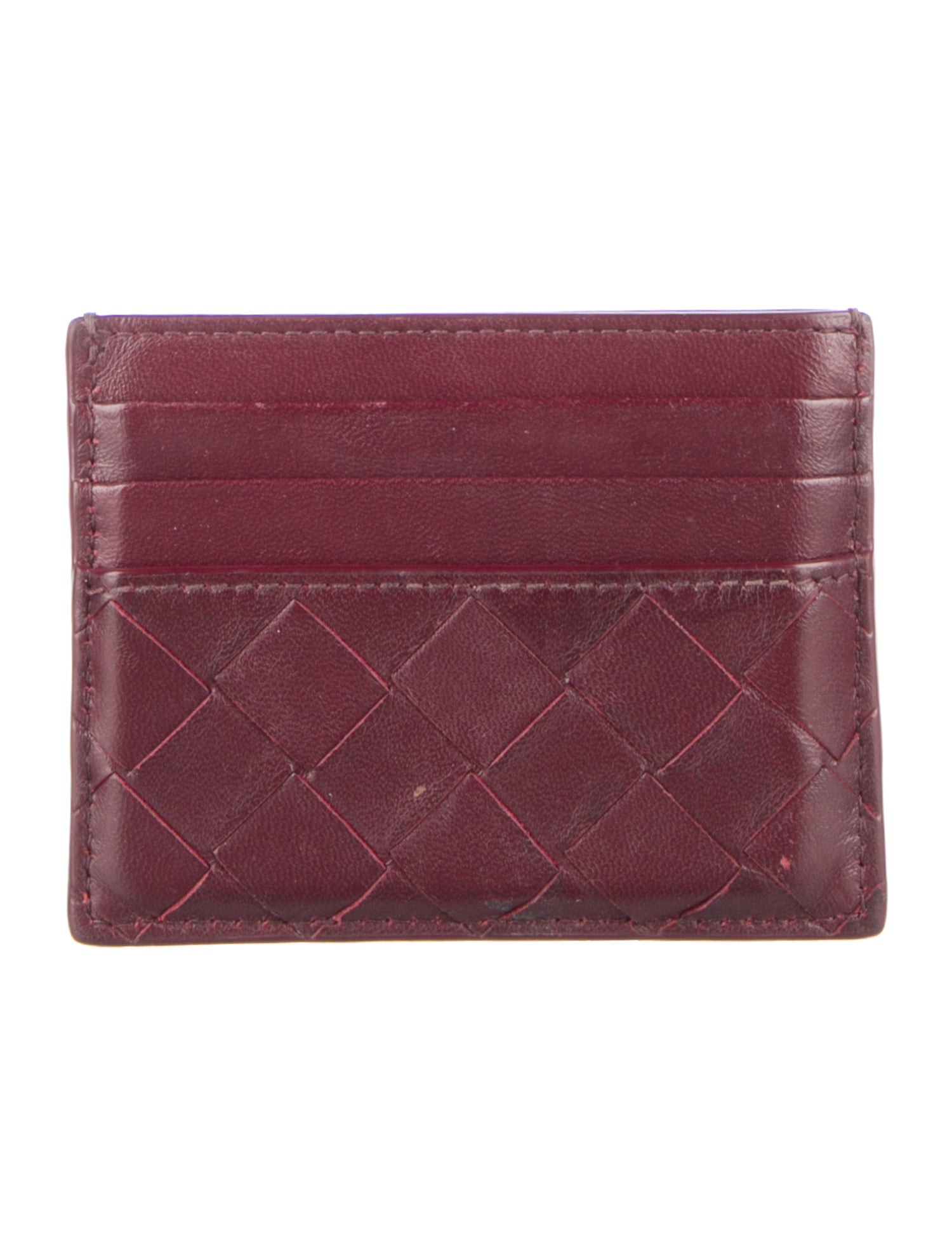 Bottega Veneta Intrecciato Weave Leather Card Holder