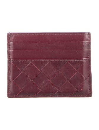 Bottega Veneta Intrecciato Weave Leather Card Holder