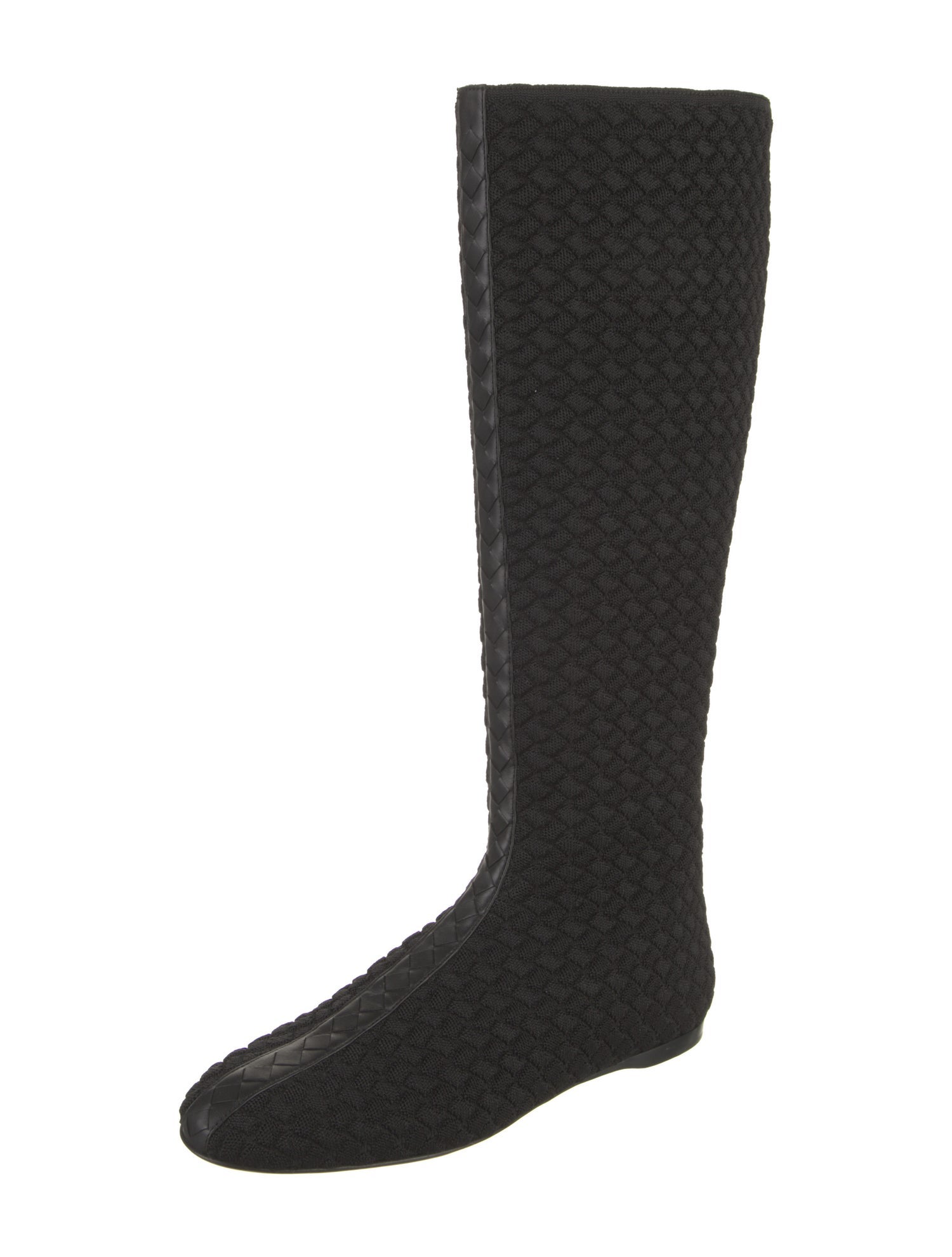 Bottega Veneta Intrecciato Weave Leather Riding Boots w/ Tags