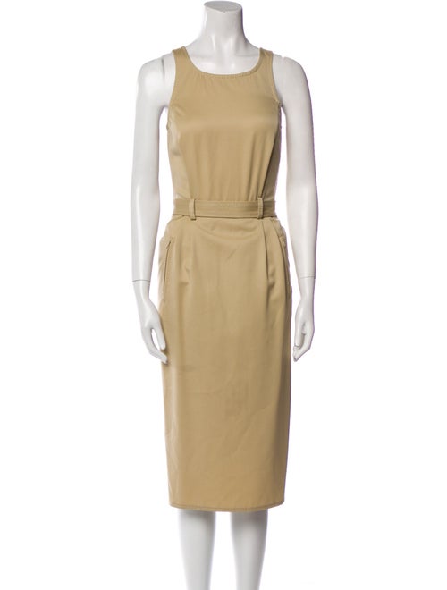 Bottega Veneta Scoop Neck Midi Length Dress