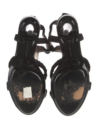 Bottega Veneta Suede T-Strap Sandals