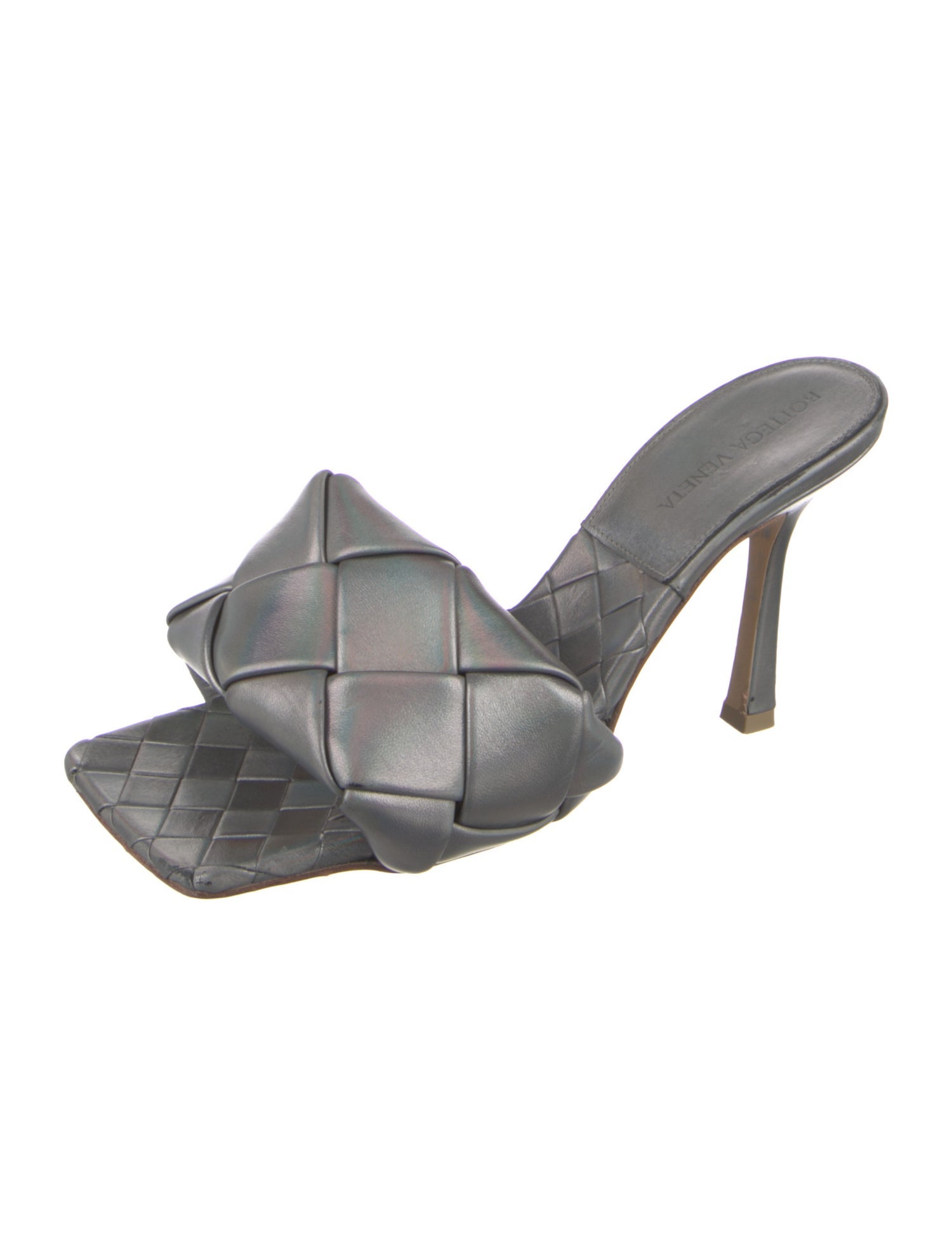 Bottega Veneta Intrecciato Weave Leather Slides