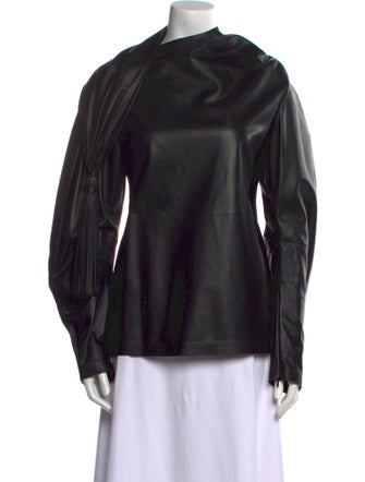 Bottega Veneta Lambskin Asymmetrical Blouse
