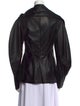 Bottega Veneta Lambskin Asymmetrical Blouse