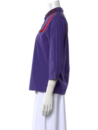 Bottega Veneta Three-Quarter Sleeve Button-Up Top