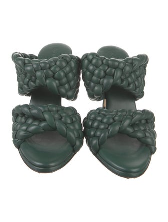 Bottega Veneta Intrecciato Weave Leather Slides