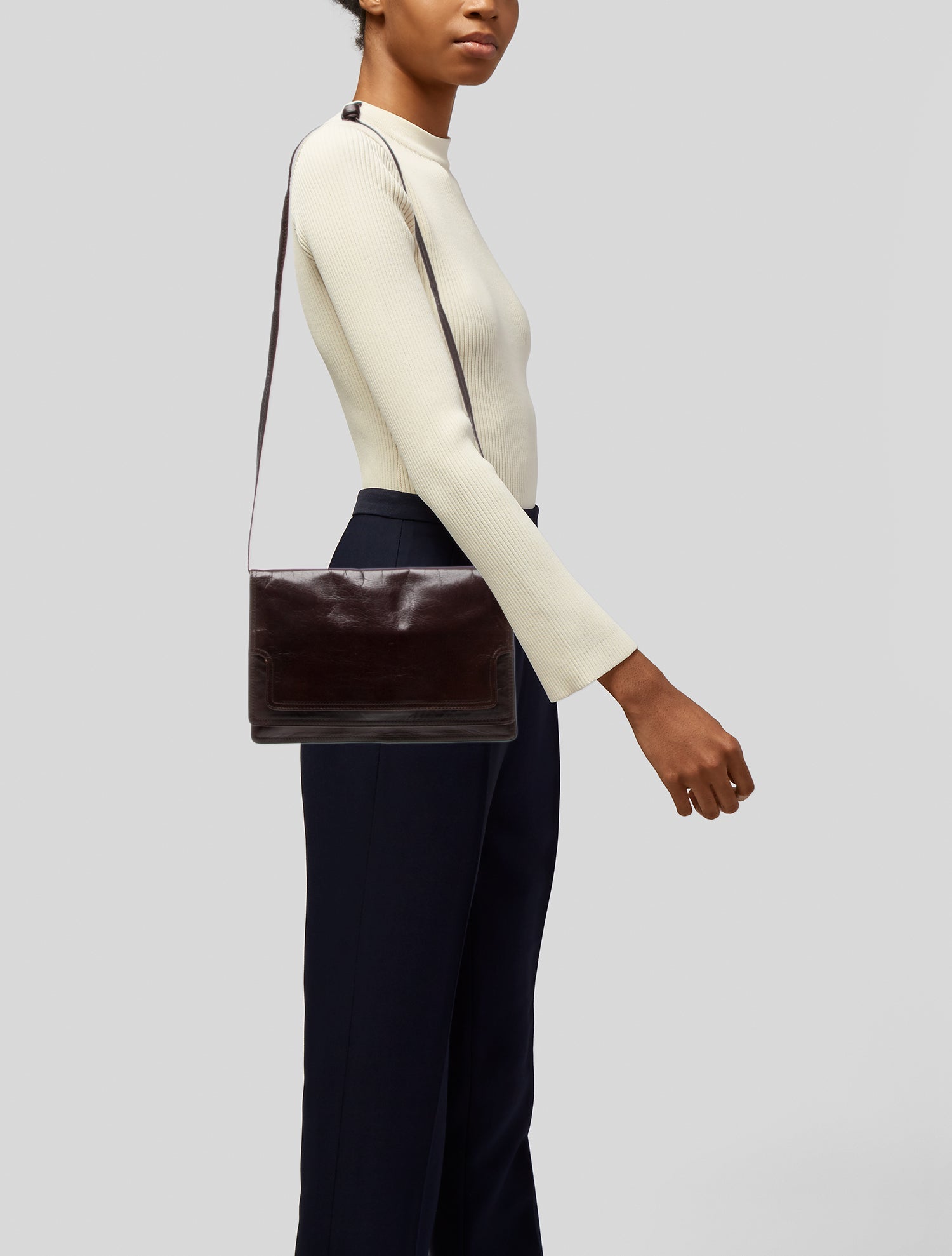 Bottega Veneta Leather Crossbody Bag Vintage