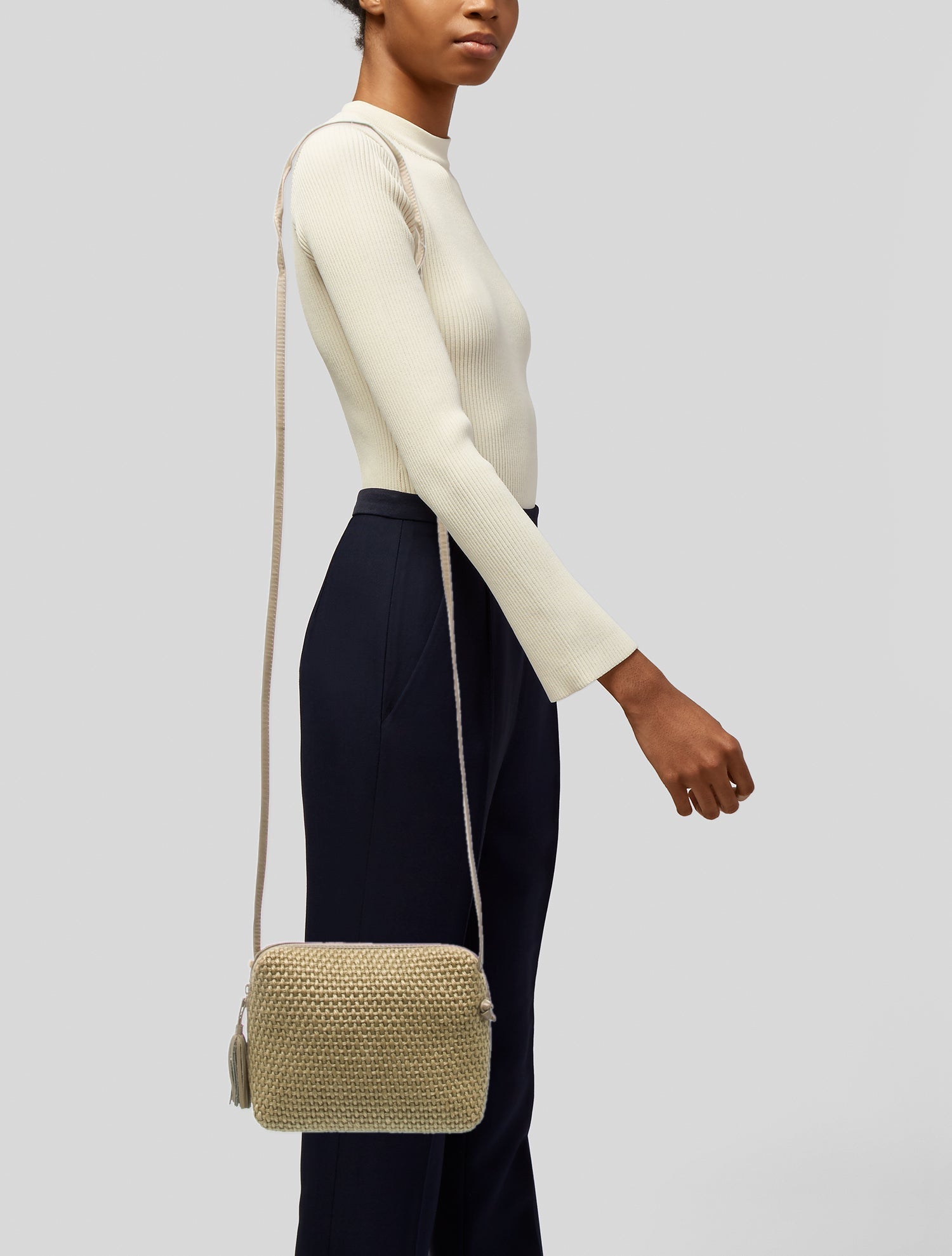 Bottega Veneta Raffia Crossbody Bag