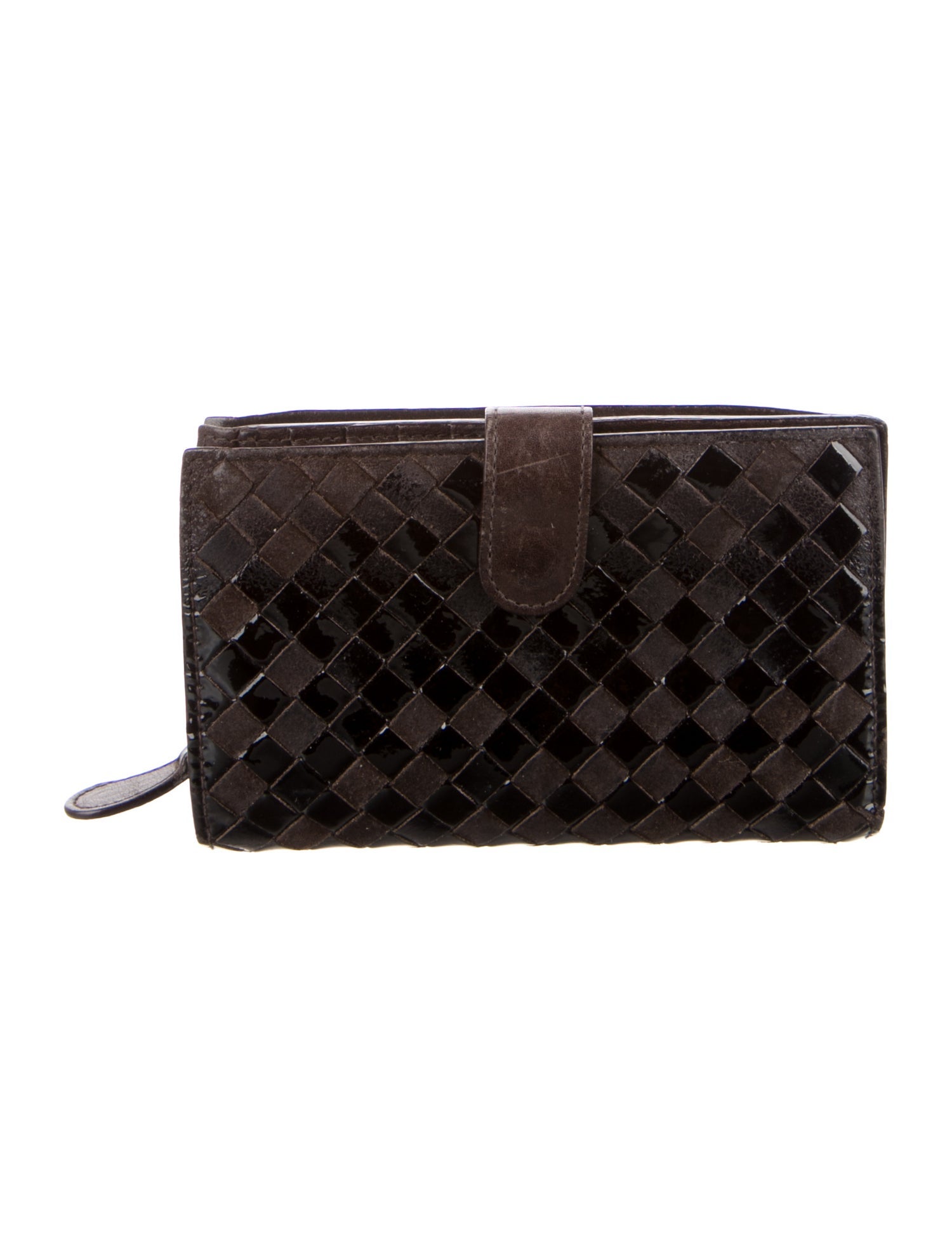 Bottega Veneta Intrecciato Weave Leather French Purse