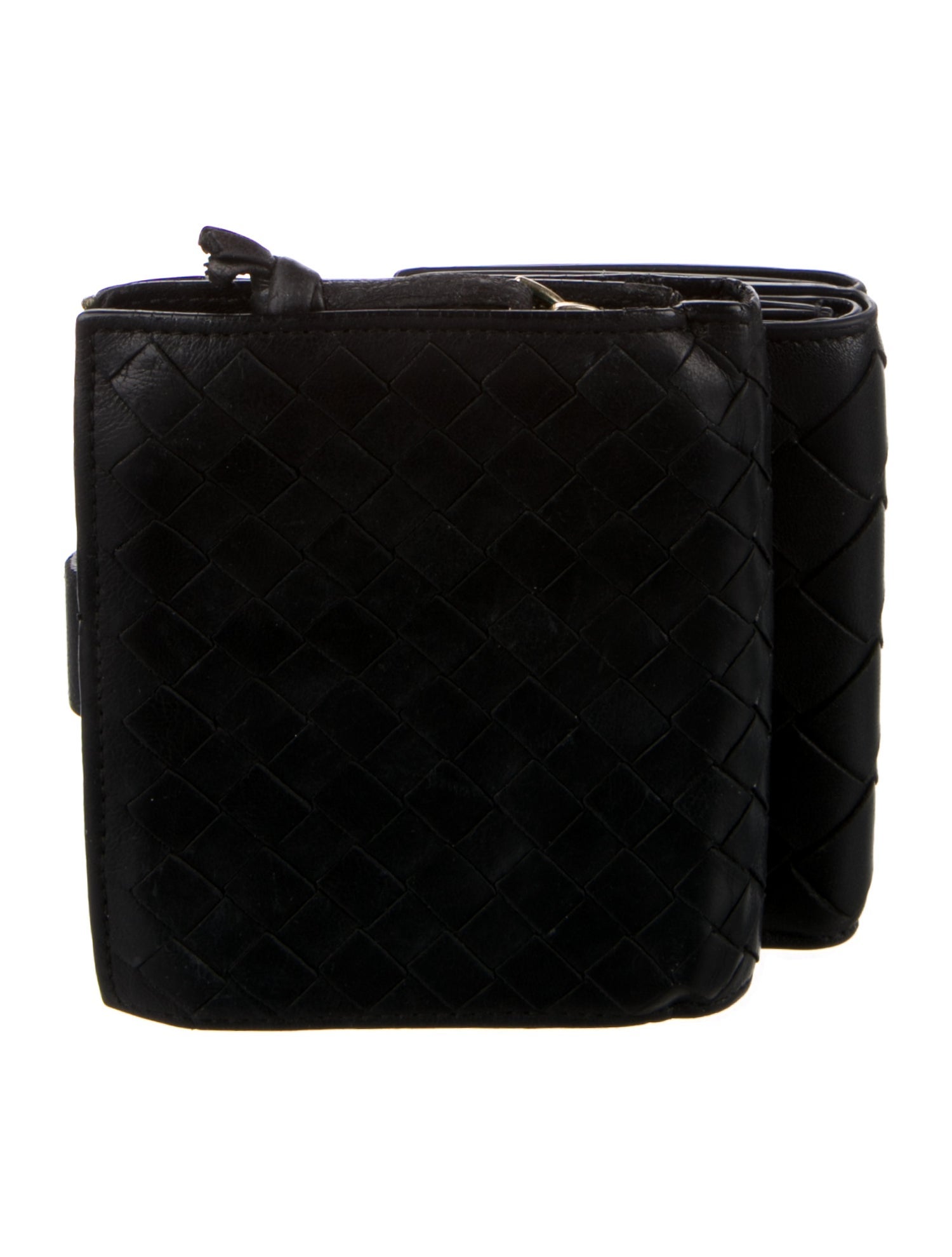 Bottega Veneta Intrecciato Weave Leather French Purse