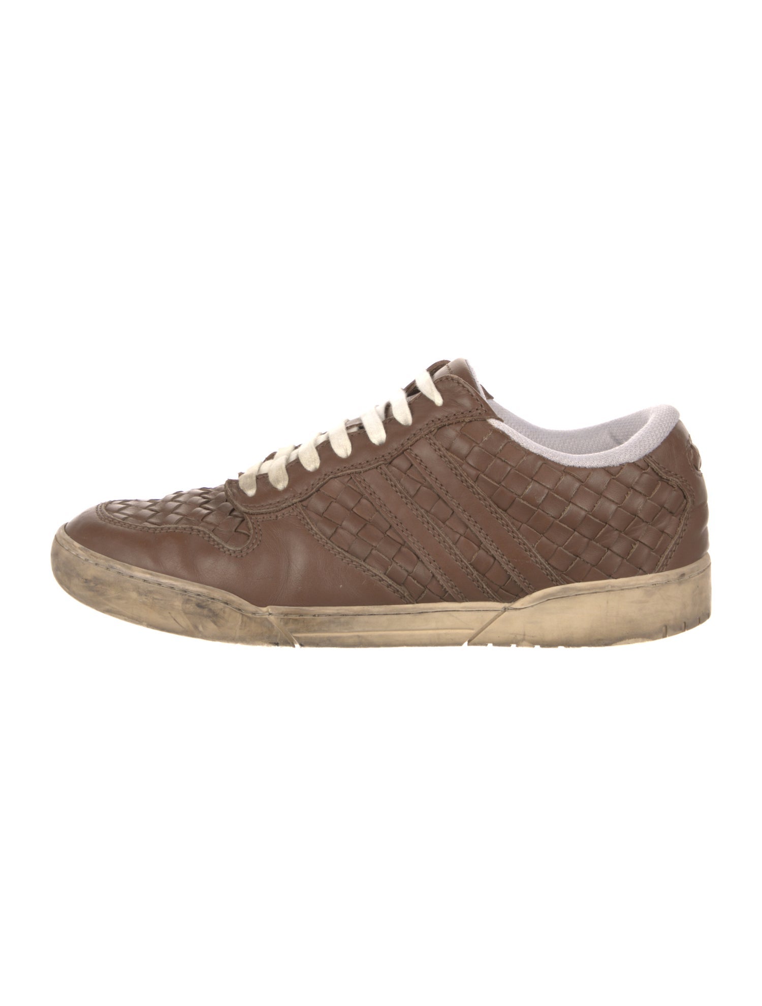 Bottega Veneta Intrecciato Weave Leather Sneakers