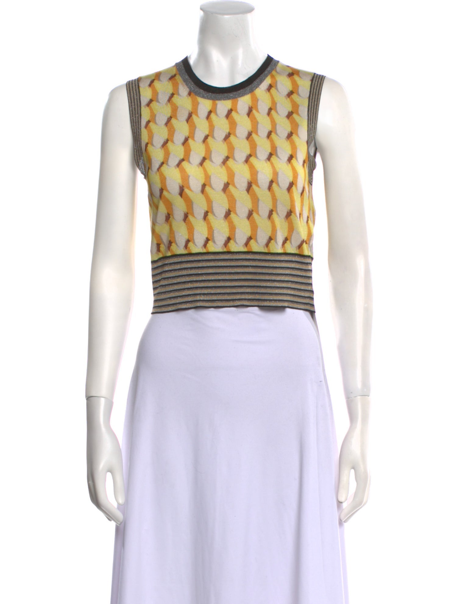 Bottega Veneta Wool Striped Crop Top