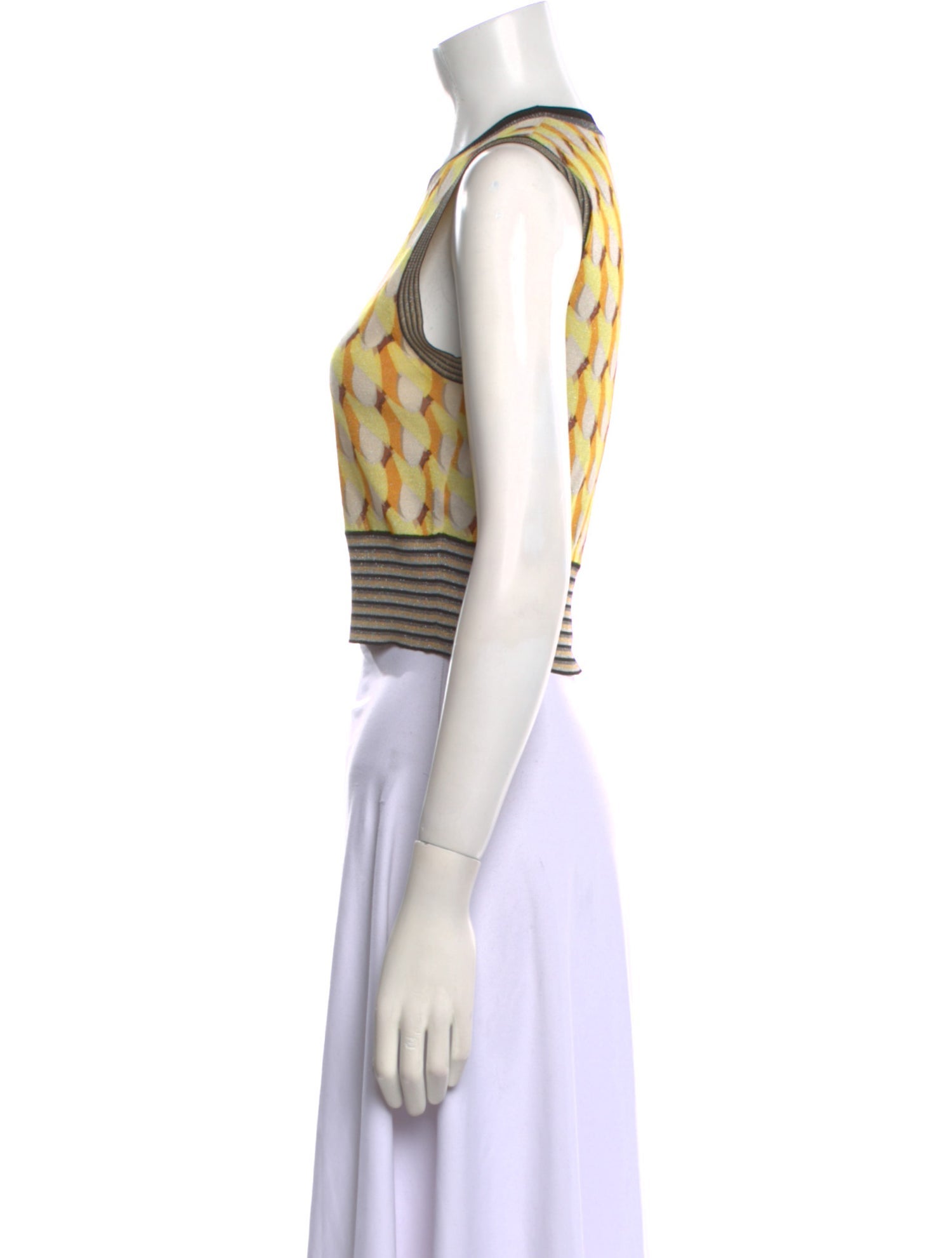 Bottega Veneta Wool Striped Crop Top