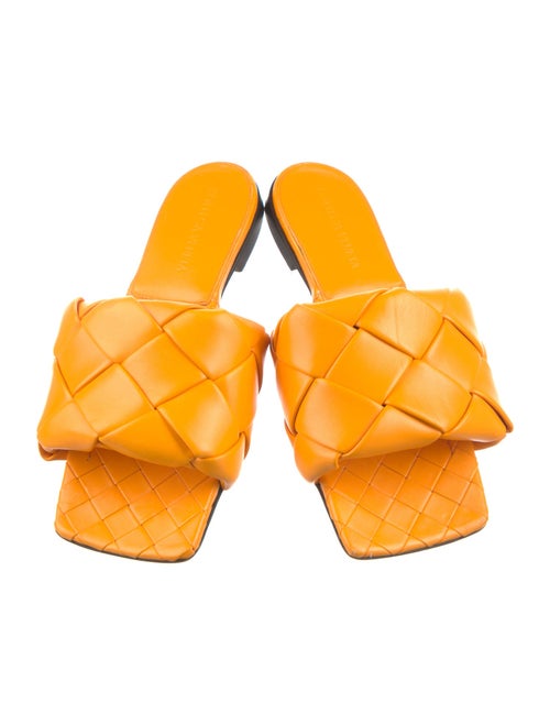 Bottega Veneta Intrecciato Weave Leather Slides