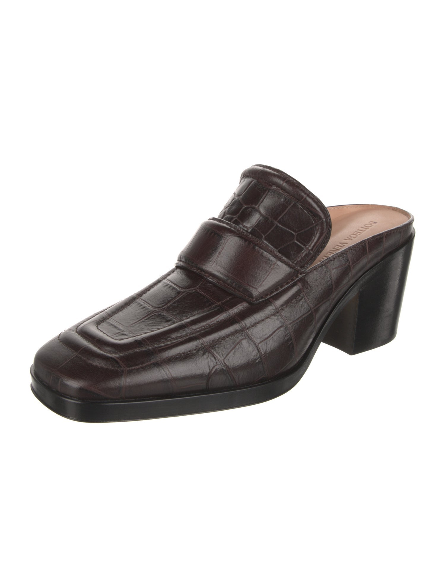 Bottega Veneta Embossed Leather Mules