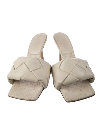 Bottega Veneta Intrecciato Weave Leather Slides