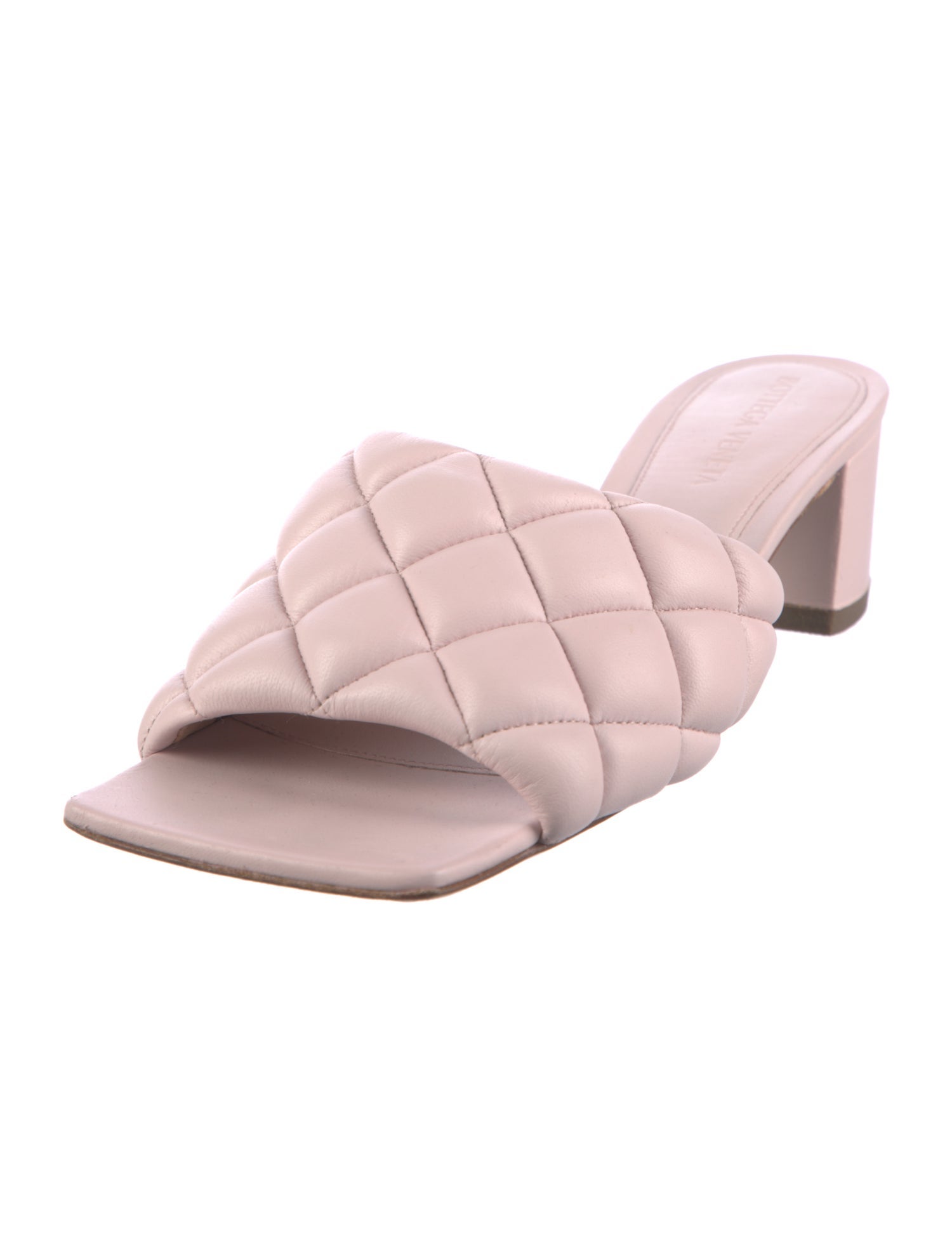 Bottega Veneta Quilted Pattern Leather Slides