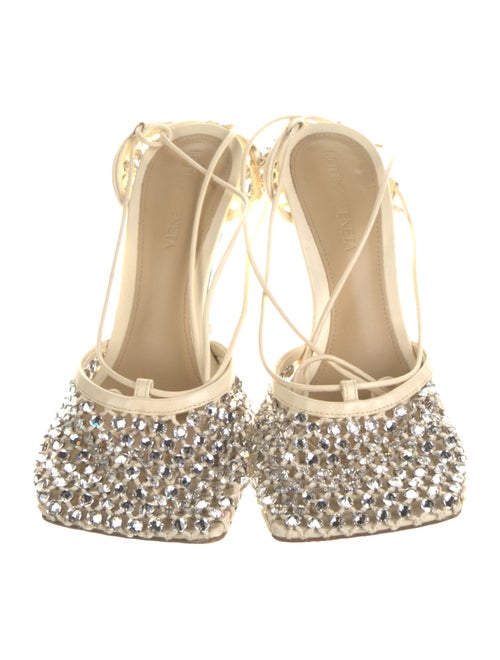 Bottega Veneta Leather Crystal Embellishments D'Orsay Pumps