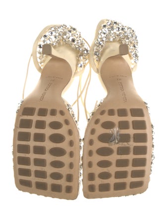 Bottega Veneta Leather Crystal Embellishments D'Orsay Pumps