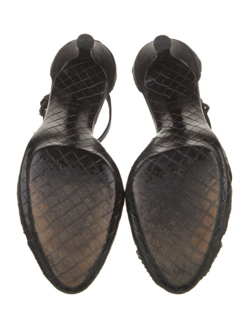 Bottega Veneta Intrecciato Weave Snakeskin D'Orsay Pumps