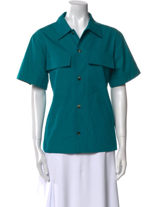 Bottega Veneta Short Sleeve Button-Up Top
